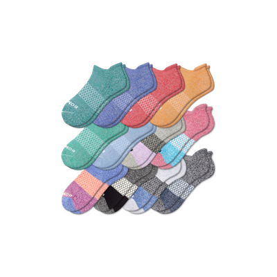 Bombas Ankle Sock 12-pack In Marls Triblock Mix