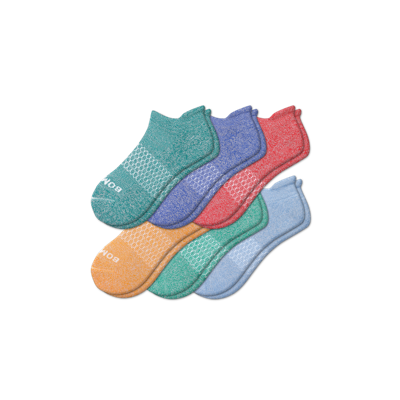 Bombas Marl Ankle Sock 6-pack In Blue Green Red Mix