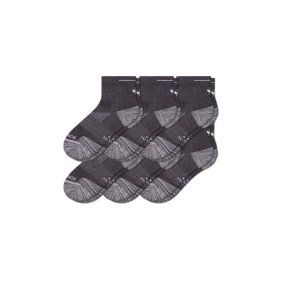 Bombas Running Quarter Sock 6-pack In Charcoal Bee