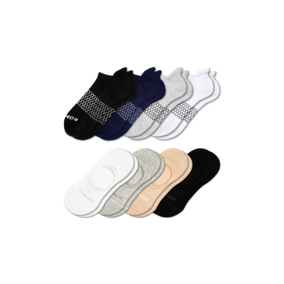 Bombas Ankle & Lightweight No Show Sock 8-pack In Solids Mix