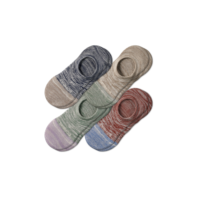 Bombas Cushioned No Show Sock 4-pack In Juniper Sepia Mix