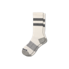 Bombas Vintage Stripe Calf Sock In White Dark Grey