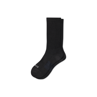 Bombas Hybrid Ribbed Calf Socks In Black