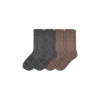 Bombas Marl Calf Sock 4-pack In Marled Chocolate Charcoal Mix