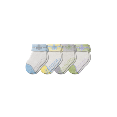 Bombas Baby Gripper Socks 4-pack (6-12 Months) In Blue Green Mix
