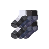Bombas Golf Quarter Sock 6-pack In White Grey Black Mix