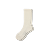 Bombas Hybrid Ribbed Calf Socks In Soft White