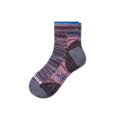 Bombas Hiking Performance Quarter Socks In Wine