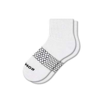 Bombas Quarter Socks In White