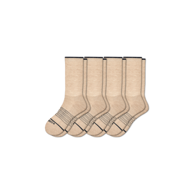 Bombas Merino Wool Blend Calf Sock 4-pack In Oatmeal