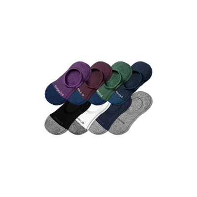 Bombas Cushioned No Show Socks 8-pack In Microstripe Solids Mix