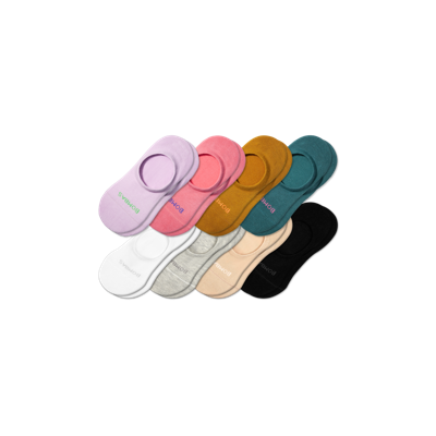 Bombas Lightweight No Show Socks 8-pack In Rose Lilac Mix
