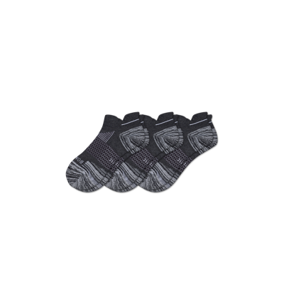 Bombas Running Ankle Sock 3-pack In Charcoal