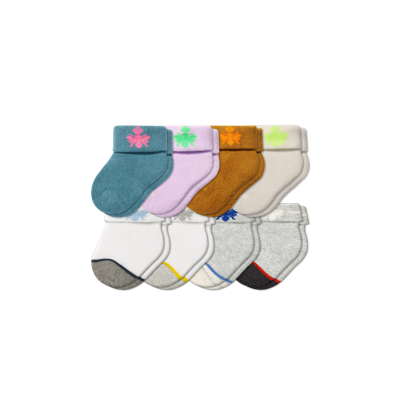 Bombas Baby Socks 8-pack (0-6 Months) In Marine Lilac Mix