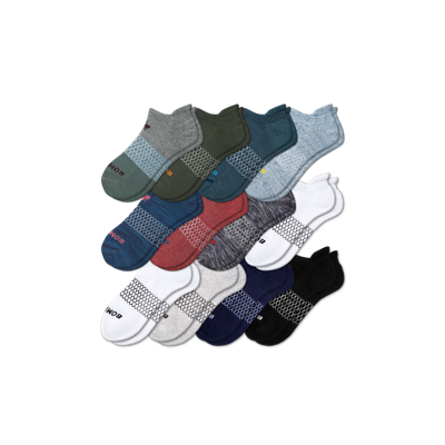 Bombas Ankle Sock 12-pack In Olive Navy Mix