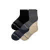 Bombas Merino Wool Blend Quarter Sock 4-pack In Mixed Dark Charcoal