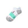 Bombas Running Ankle Socks In White Arctic