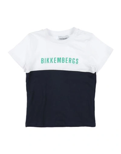Bikkembergs Babies'  Newborn Boy T-shirt Midnight Blue Size 3 Cotton, Elastane