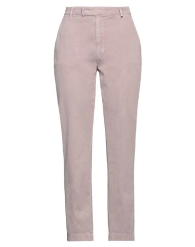 Happy25 Woman Pants Pastel Pink Size 8 Cotton, Elastane