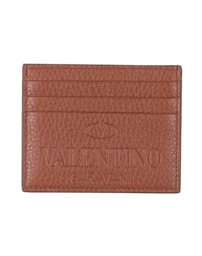 Valentino Garavani Man Document Holder Brown Size - Soft Leather