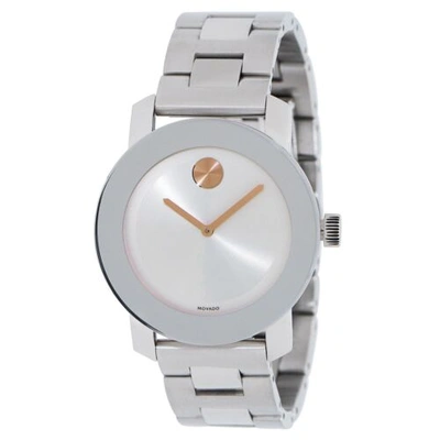 Pre-owned Movado 3600084 Women's Bold Silver-tone Dial Quartz Watch