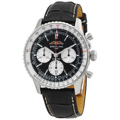 Pre-owned Breitling Navitimer Chronograph Automatic Chronometer Black Dial Men's Watch