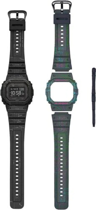 Pre-owned Casio G-shock Dw-h5600ex-1jr G-squad Bluetooth Smartwatch Men Watch Box Set