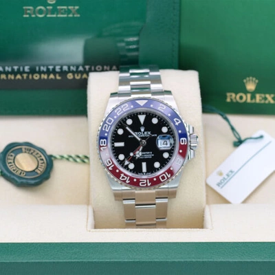 Pre-owned Rolex Gmt Master Ii 126710blro-0002 40mm Oyster 2022+ Full Set