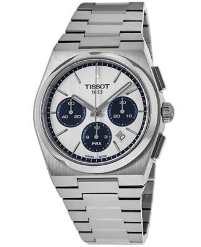 Pre-owned Tissot Prx Automatic Chronograph White Dial Men's Watch T137.427.11.011.01