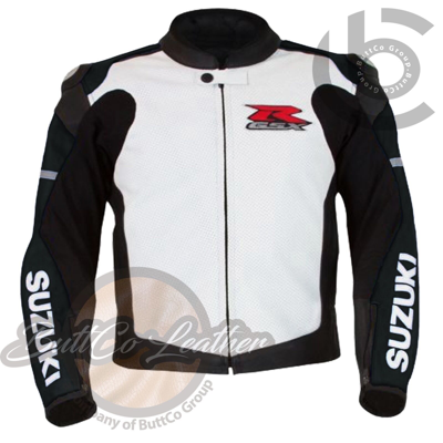 Pre-owned Seven Black Motorcycle Racing Motorbike Biker Jacket Suzuki 1078 Real Cowhide Leather In Red Black White