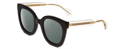 Pre-owned Gucci Gg0564s Women Cateye Polarized Sunglasses Black Crystal Gold 51mm 4 Option In Smoke Grey Polar