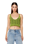 DIESEL CROP TOP IN CABLE-KNIT CHENILLE