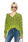Diesel Cable-knit Round-neck Jumper In Green