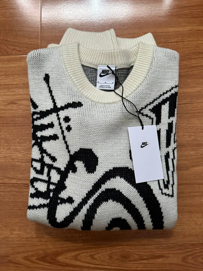Pre-owned Nike X Stussy Nike Stussy Penny Sweater In Cream/white