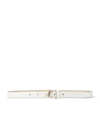 Jimmy Choo Leather Mini Helina Belt In Latte/light Gold