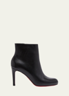 CHRISTIAN LOUBOUTIN PUMPPIE RED SOLE LEATHER ANKLE BOOTS