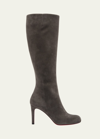 CHRISTIAN LOUBOUTIN PUMPPIE BOTTA RED SOLE SUEDE KNEE-HIGH BOOTS