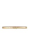 Jimmy Choo Felisa Mini Leather Belt In Gold/light Gold