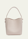 Christian Louboutin Cabachic Mini Spike Leather Shoulder Bag In Leche