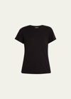Agolde Annise Slim Crewneck Tee In Black