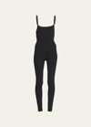 Victoria Beckham Scallop Strap Catsuit In Black
