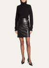Saint Laurent Ribbed Wool And Cashmere-blend Turtleneck Sweater In Nero