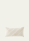 Donna Karan Home Seduction Embroidered Decorative Pillow, 11" X 22" In Ivory