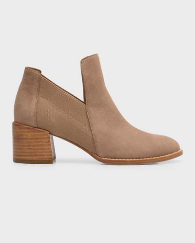 Eileen Fisher Bayo Leather Booties In Earth
