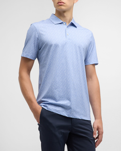 Bugatchi Men's Ooohcotton Tech Polo Shirt In Ice Blue
