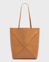 Loewe Puzzle Leather Tote Bag In Warm Desert