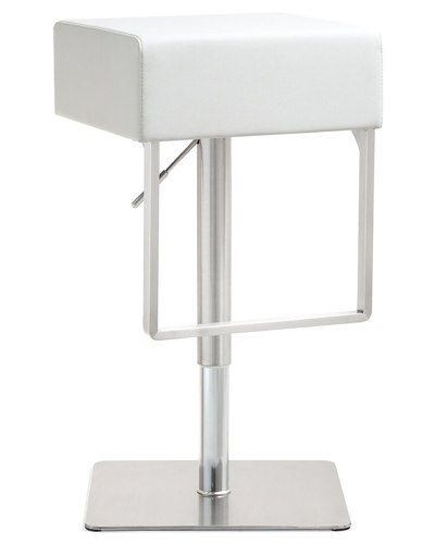 Tov Furniture Seville Adjustable Bar Stool In White