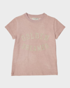 GOLDEN GOOSE GIRL'S JOURNEY GLITTERY LOGO-PRINT T-SHIRT