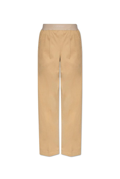 Essentials Fear Of God  Loose Fit Straight Leg Trousers In Beige