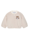 DOLCE & GABBANA LOGO-PATCH FAUX-FUR JACKET